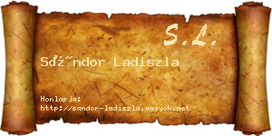 Sándor Ladiszla névjegykártya